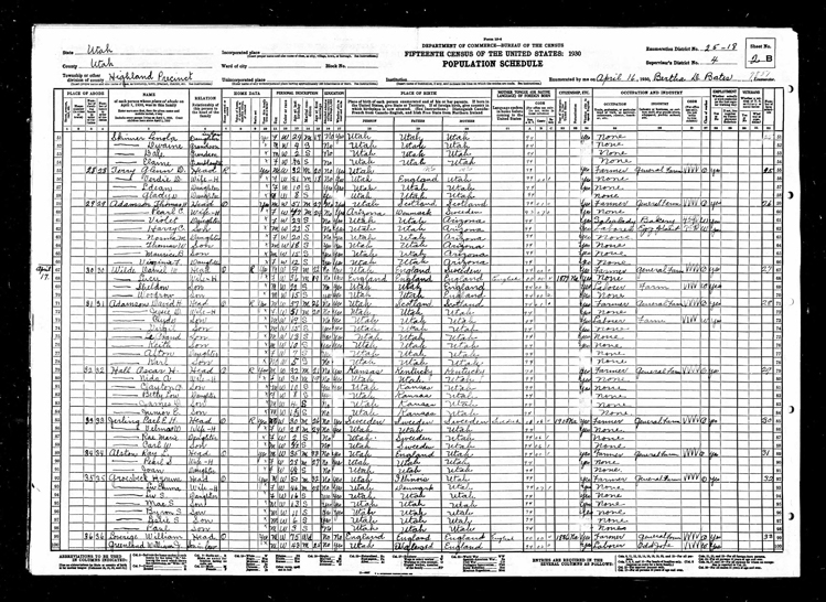 Highland 1930 U.S. Census page 4