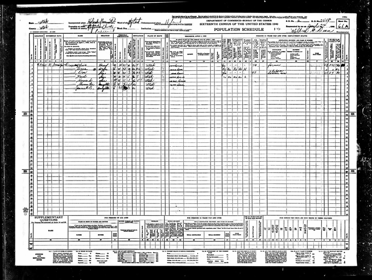 Highland 1940 U.S. Census page 9 