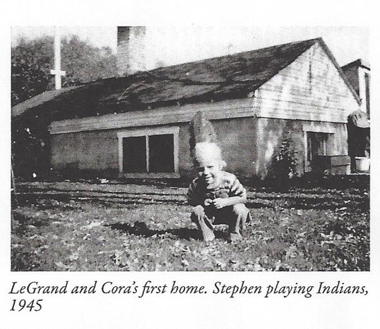 Stephen playing Indians at LeGrand and Cora’s first home