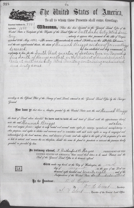 Hannah Briggs Homestead Papers