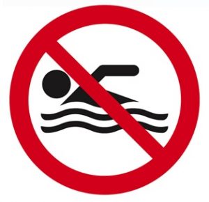Swimming not allowed