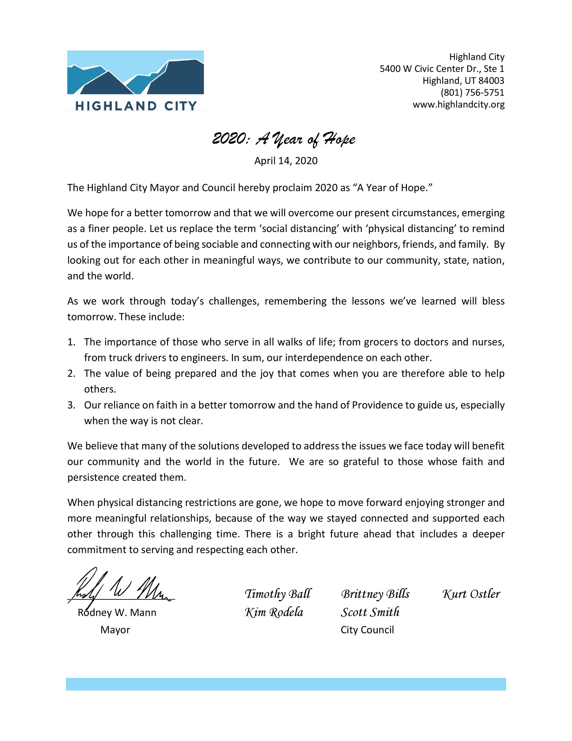 2020-04-14 Proclamation of Hope Document