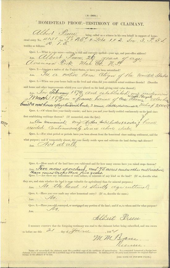 Albert Preece document