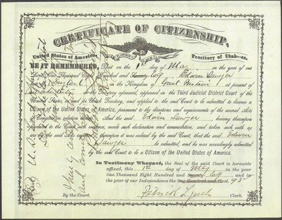 Edwin Sawyer citizenship
