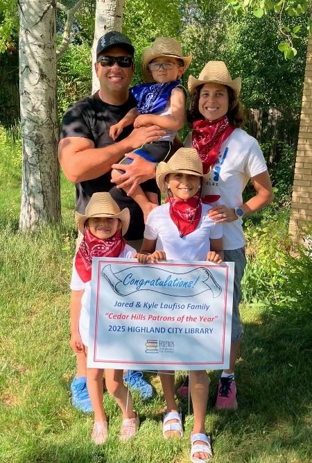 father and mother with three children