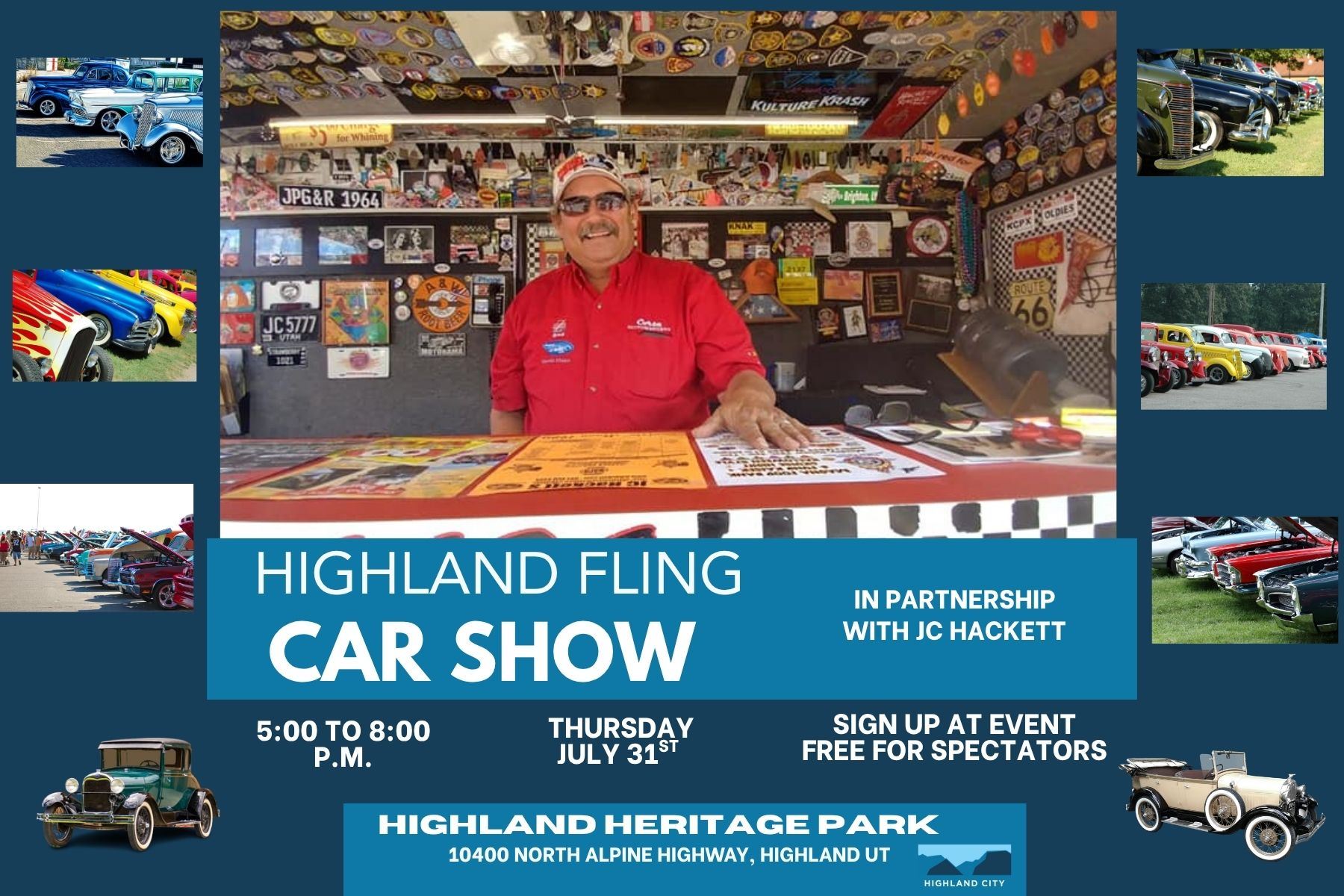 Orange and Black Modern Car Rental Flyer