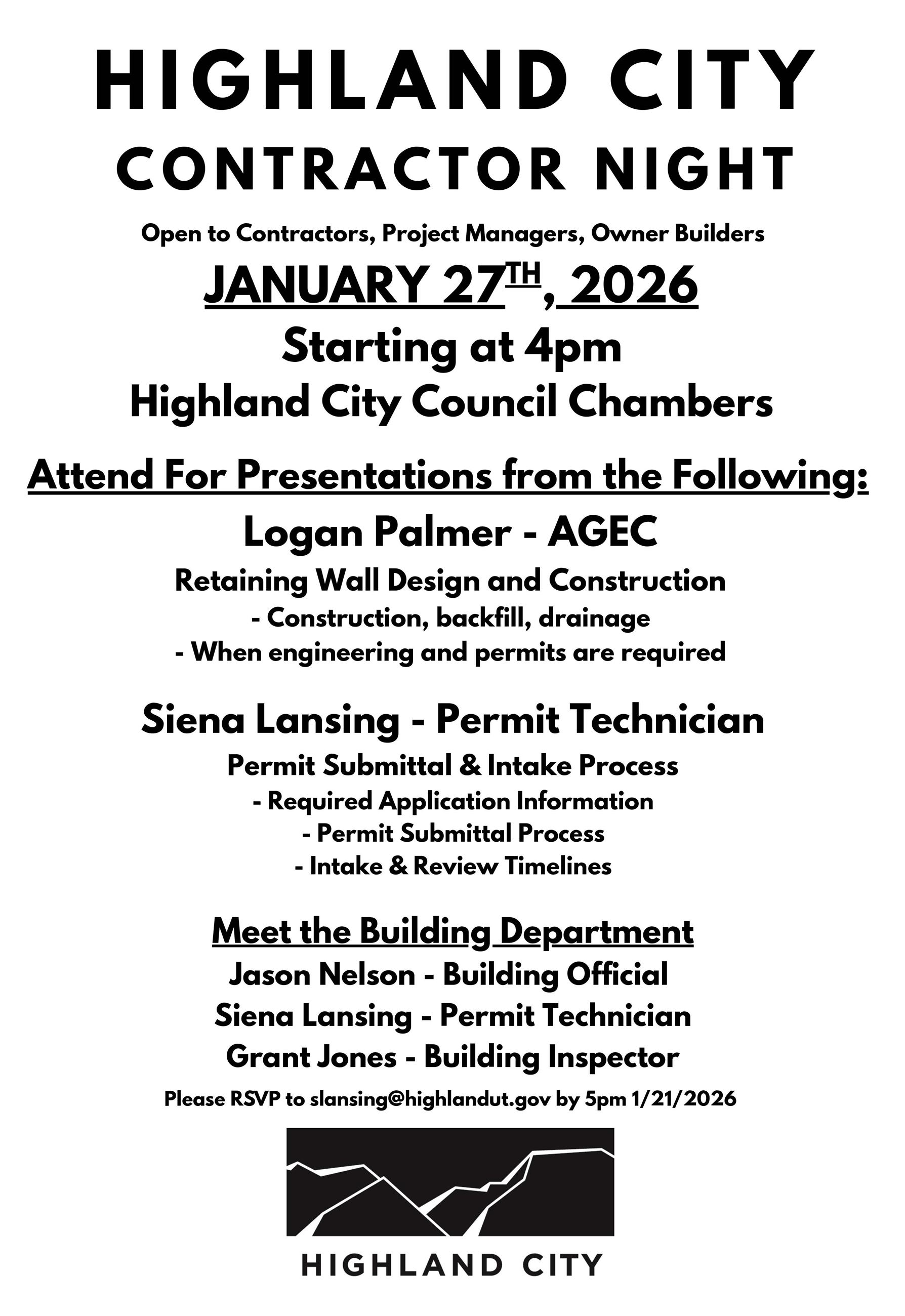 Contractor Night 2026 Flyer